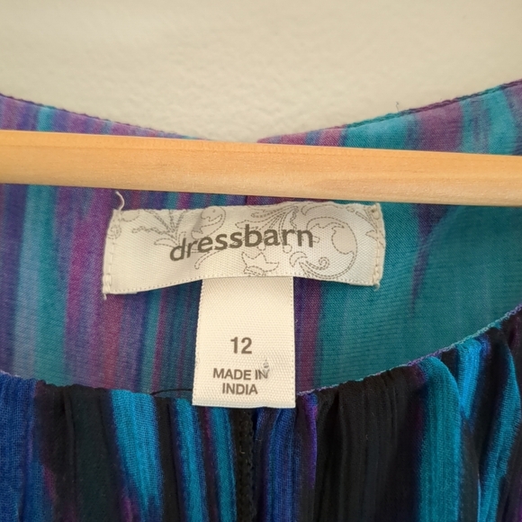 Dress Barn Dress Women's Size 12 Blue and Purple Sleeveless Dress Fairycore - Picture 7 of 10